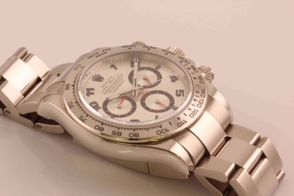 Rolex Daytona 18k White Gold Silver Arabic Racing Dial - Reference 116509 V Series - SOLD