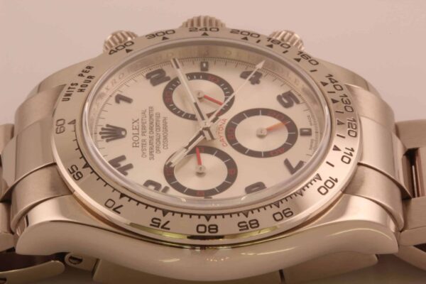 Rolex Daytona 18k White Gold Silver Arabic Racing Dial - Reference 116509 V Series - SOLD