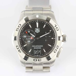 TAG Heuer Aquaracer Alarm Divers SS Black Dial - Reference WAP111Z - SOLD