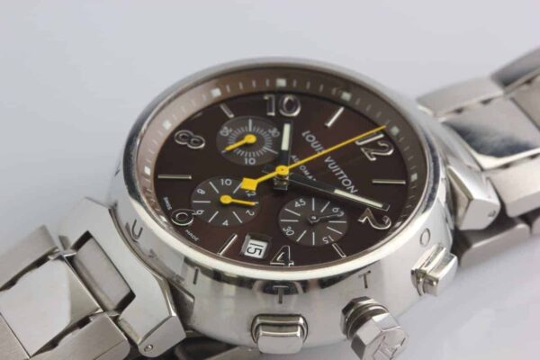 Louis Vuitton Tambour Brown Automatic Chronograph - Reference Q11215