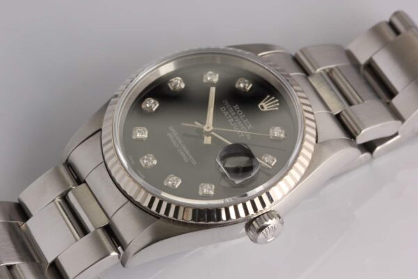 Rolex Datejust 36mm Black Diamond Dial - Reference 16220 - SOLD