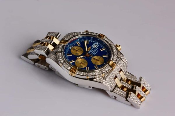 Breitling Chronomat Evolution Chronograph 18K/SS Custom Diamond Set - Reference B13356 - SOLD