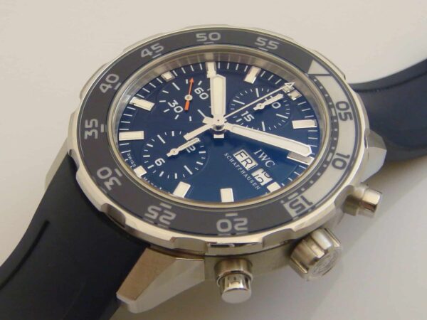 IWC Schaffhausen AQUATIMER Reference 3767 Chronograph Day Date Blue Dial - SOLD