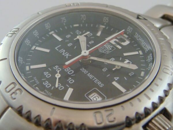 Tag Heuer Link Chronograph Reference CT1111-0 Black Dial - SOLD