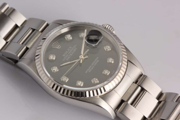 Rolex Datejust 36mm Black Diamond Dial - Reference 16220 - SOLD