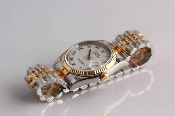 Rolex Datejust 18K/SS White Roman Dial - Reference 116233 - NEW - SOLD