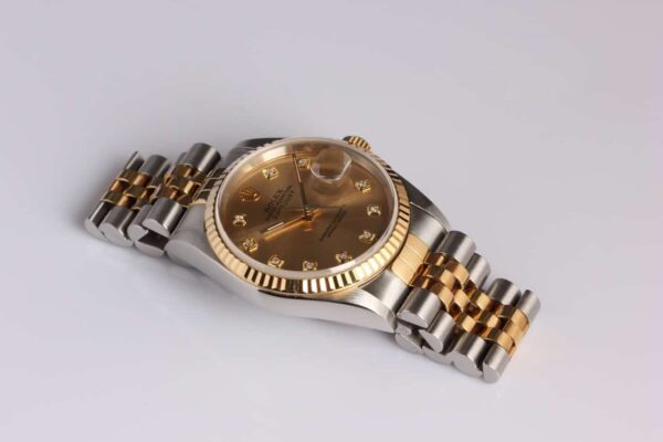Rolex Datejust 36mm 18K/SS Champagne Diamond Dial - 16233 - SOLD